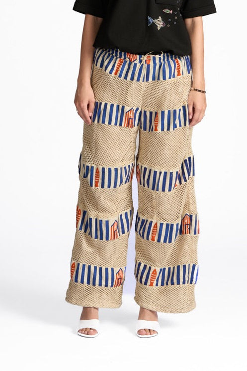 Nerida Knitted Pants in Blue