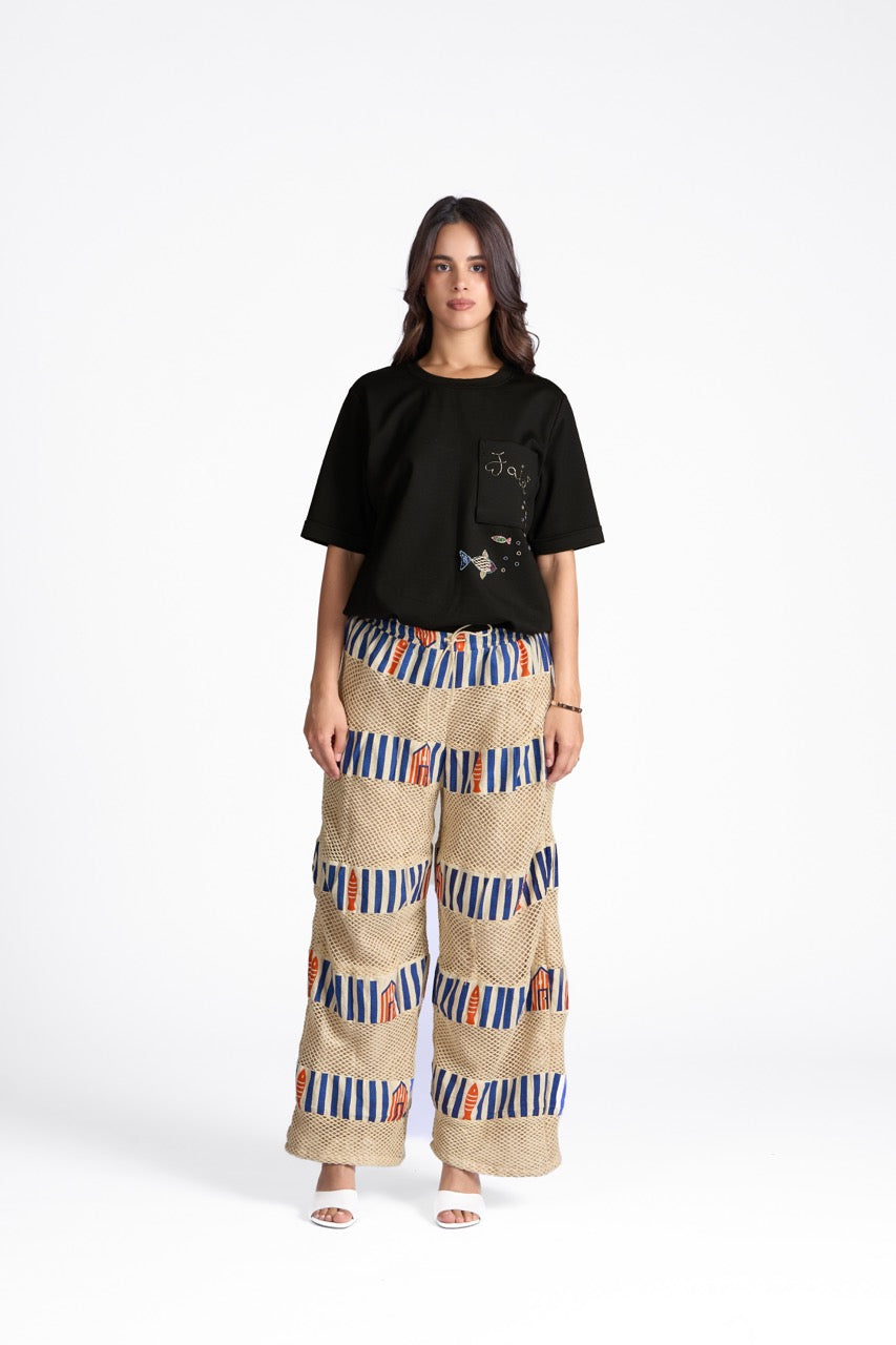 Nerida Knitted Pants in Blue