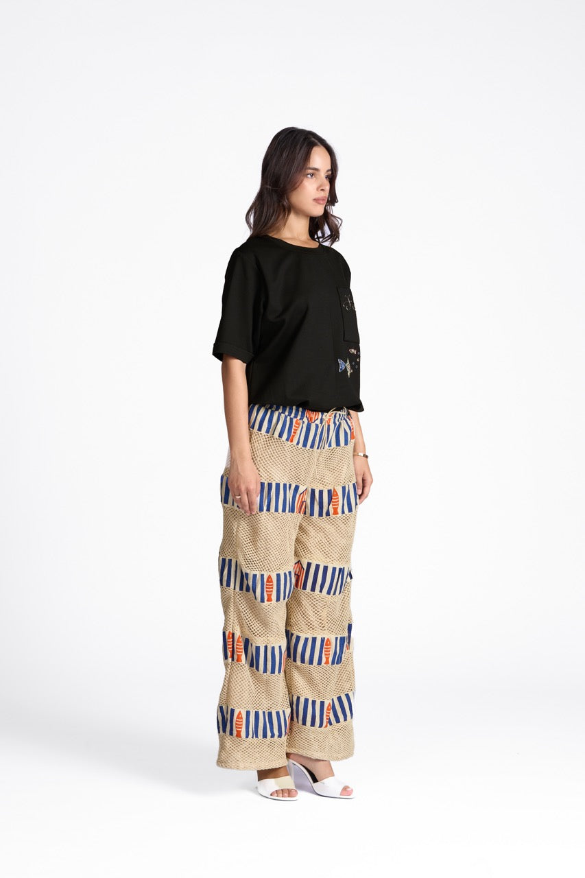 Nerida Knitted Pants in Blue
