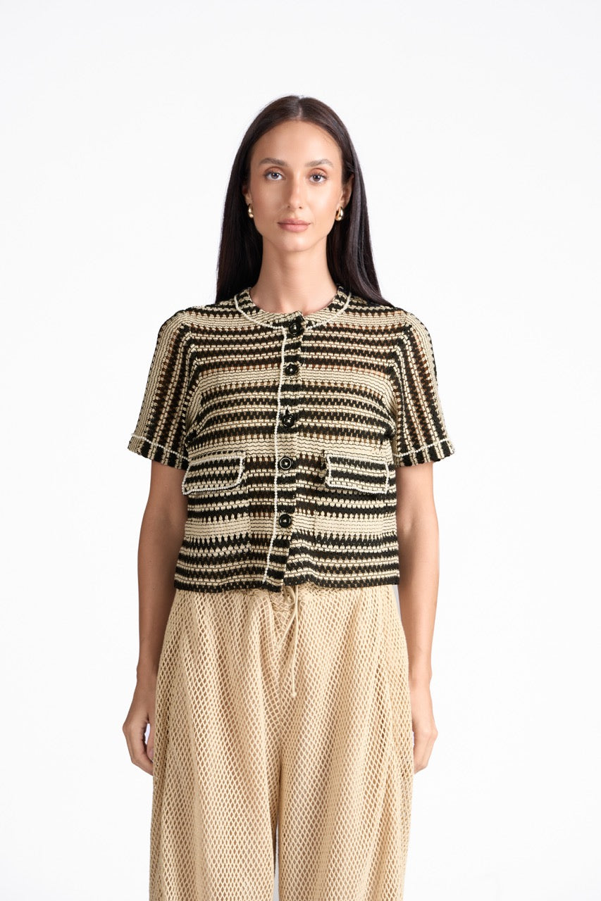 Pearla Knitted Cropped Top