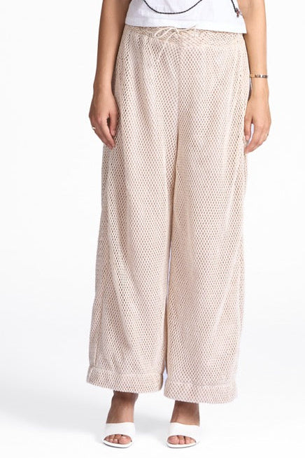 Nerida Knitted Pants in Plain Beige